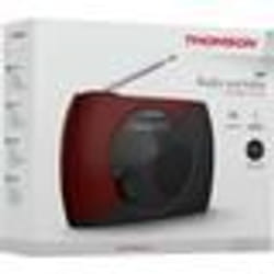 THOMSON RT353 Radio FM portable Tuner Analogique - Transistor Alimentation Scteur ou Piles - Antenne Bonne Réception Rouge et Noir