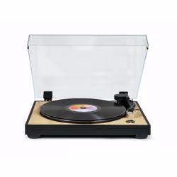 Thomson TT300, Tourne-disque entraîné par courroie, Noir, Jaune, 33,45 tr/min, 230 V, 225 mm, 490 mm