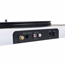 Thomson TT300 Tourne-disque entraîné par courroie Blanc, Bois
