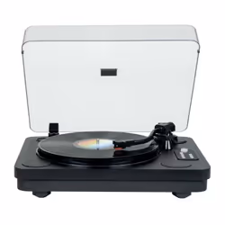 Cette platine vinyle Bluetooth THOMSON TT650BT est équipée d'un entraînement par courroie et de 3 vitesses de lecture. Elle d ...