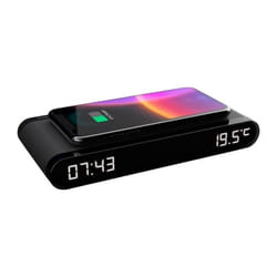 Réveil station de charge - THOMSON - Noir - Induction 15W, Température, Port USB-C, Alim. 230V