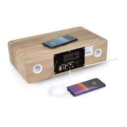 Thomson MIC301IBT ensemble audio pour la maison Système micro audio domestique 10 W Blanc, Bois