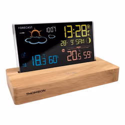 Thomson CT610 station météo numérique Bois LCD AC/Batterie