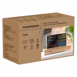 Thomson CT610 station météo numérique Bois LCD AC/Batterie - Vue supplémentaire 7