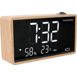 Radio réveil avec projection - THOMSON - Bois