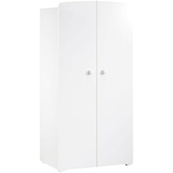 Les Tendances - Armoire Basic 2 portes boutons blanc babyprice - color