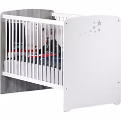 Lit bébé 120x60 - Sérigraphie Etoiles - Sommier 3 positions NEW NAO Lit bébé 120x60 têtes panneaux non transformable Une coll ...