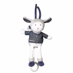 Peluche - MERLIN - Mini Musical Mouton en velours blanc - Pour bébé - Intérieur