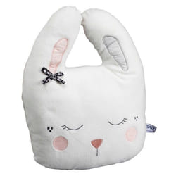 Coussin déco lapin - Miss Chipie - Blanc - Asymétrique - Enfant