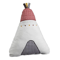 Coussin déco Tipi - Timouki - Blanc - Triangulaire - 27x22cm