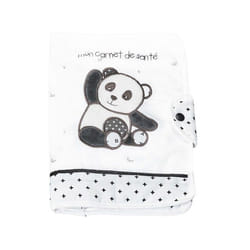 Protege carnet de santé en coton blanc