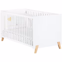 Lit bébé évolutif 140x70 avec pieds bois - Little Big Bed JOY NATUREL Le lit bébé évolutif JOY de style scandinave est idéal ...