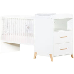 Les Tendances - Lit combiné évolutif Joy naturel 120x60cm en 190x90cm babyprice - color
