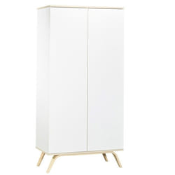 Armoire enfant - Peg Perego - Serena - 2 portes - Bois blanc - Design contemporain