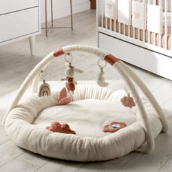 Tapis déveil rond en bouclette coton bio - PETIT COEUR