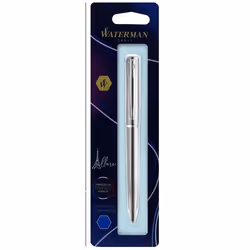 WATERMAN  Graduate Allure Stylo bille  Acier brossé recharge bleue pointe moyenne en blister