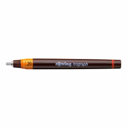 Rotring Isograph 0.2/0.3/0.5 Stylos à encre gel avec bouchon Noir 4 pièce(s)