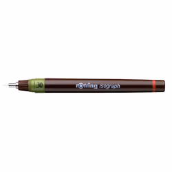 Rotring Isograph 0.2/0.3/0.5 Stylos à encre gel avec bouchon Noir 4 pièce(s)