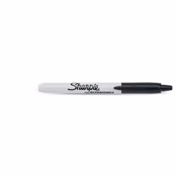 Sharpie Fine Retractable, Noir, Pointe fine, Noir, Gris, Fin, 1 mm, Carton, Cuir, Métal, Papier, Plastique, pierre, Bois