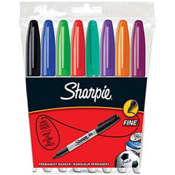 Sharpie S0814660 marqueur indélébile Noir, Bleu, Vert, Violet, Rouge, Violet, Jaune 8 pièce(s)