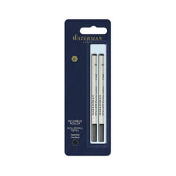 Recharge Roller - WATERMAN - Pointe Fine - Encre Noire - Blister de 2 - Écriture Soyeuse