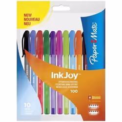 Papermate S0957191, Clip, Stylo à bille, Noir, Bleu, Marron, Vert, Bleu clair, Vert clair, Orange, Rose, Violet, Rouge, 10 pi ...