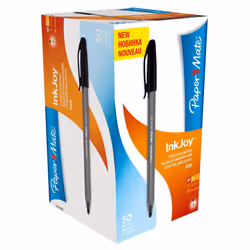 Papermate InkJoy 100ST, Clip, Stylo à bille, Rechargeable, Noir, 50 pièce(s), Moyen