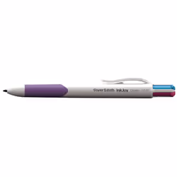Papermate Inkjoy Quatro, Clip, Stylo à bille rétractable avec clip, Bleu, Vert, Violet, Rouge, 12 pièce(s), Moyen
