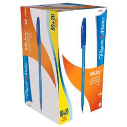 Papermate Inkjoy 100, Clip, Stylo à bille, Bleu, 100 pièce(s), Moyen