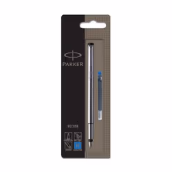 Parker Vector, Acier inoxydable, Système de remplissage cartouche, Bleu, Acier inoxydable, Ampoule, 1 pièce(s)