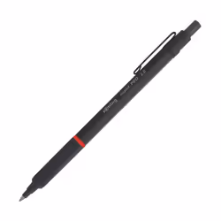 Rotring 1904260, Stylo à bille retractable avec clip, Noir, Métal, 2 mm