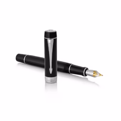 Parker Duofold Classic stylo-plume Système de remplissage cartouche Noir, Platine 1 pièce(s)