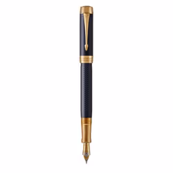 Parker Duofold, Bleu, Système de remplissage cartouche, Bleu, Or, Or/rhodium, Moyen