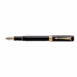 Parker Duofold, Noir, Bleu, Résine précieuse, Résine, Or/rhodium, Moyen