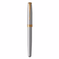 Parker 1931504, Noir, Or, Acier inoxydable, Bleu, Métal, Acier inoxydable, Or, Acier inoxydable, Plume arrondie, Acier plaqué ...