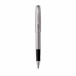 Parker Sonnet, Stylo à bille, Acier inoxydable, Noir, Métal, Acier inoxydable, Palladium, Fin