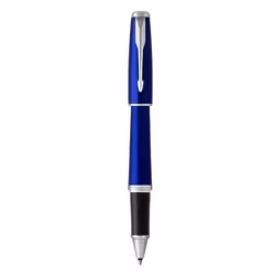 Parker Urban, Stylo à bille, Bleu, Noir, Laiton, Acier inoxydable, Fin, Ambidextre