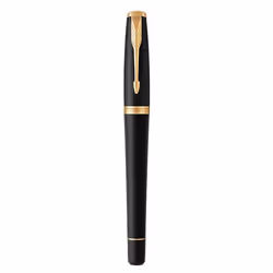 Parker Urban, Noir, Or, Système de remplissage cartouche, Bleu, Aluminium, Laiton, Chrome, Plume arrondie, Acier inoxydable
