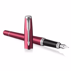 Parker Urban, Magenta, Système de remplissage cartouche, Bleu, Aluminium, Laiton, Chrome, Plume arrondie, Acier inoxydable