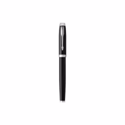 Parker IM, Stylo à bille, Noir, Chrome, Noir, Laiton, Or, Vernis, Ambidextre
