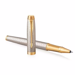 Parker IM, Stylo à bille, Or, Argent, Noir, Laiton, Or, Acier inoxydable, Fin, Ambidextre