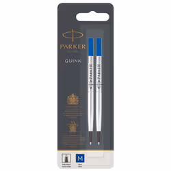 Parker 1950327, Bleu, Moyen, Bleu, Argent, Style à bille, Ampoule, 2 pièce(s)