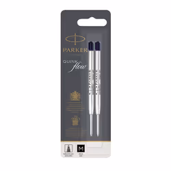 Parker 1950372, Noir, Moyen, Argent, Stylo à bille, Ampoule, 2 pièce(s)