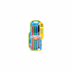 Papermate InkJoy 100ST, Clip, Stylo à bille, Noir, Bleu, Vert, Rouge, 4 pièce(s), Moyen