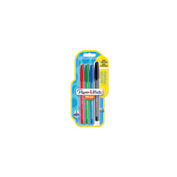 Papermate InkJoy 100ST Noir, Bleu, Vert, Rouge Stylo à bille Moyen 4 pièce(s)