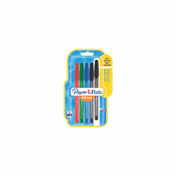 Papermate InkJoy 100ST, Clip, Stylo à bille, Noir, Bleu, Vert, Rouge, 5 pièce(s), Fin