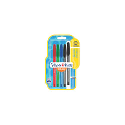 Papermate InkJoy 100ST Noir, Bleu, Vert, Rouge Stylo à bille Fin 5 pièce(s)
