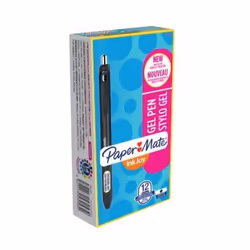 Papermate Inkjoy Gel Stylos rétractables à encre gel Noir 12 pièce(s)