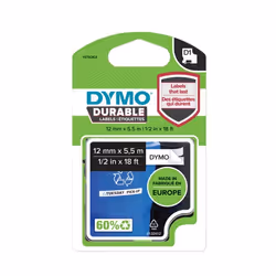 DYMO D1 - Durable Étiquettes - Noir sur blanc - 12mm x 5.5m