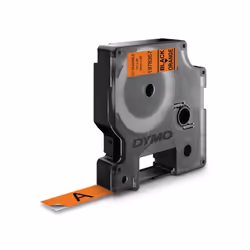 DYMO D1 - Durable Étiquettes - noir na laranja - 12mm x 3m, Noir sur orange, Multicolore, Vinyl, Belgique, -40 - 80 °C, DYMO
